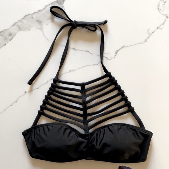 Forever 21 Black Caged High-Neck Bikini Top - Picture 4 of 7